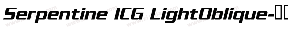 Serpentine ICG LightOblique字体转换